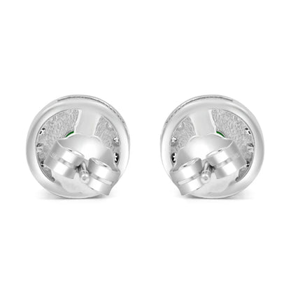 Crimson Halo Stud Earrings