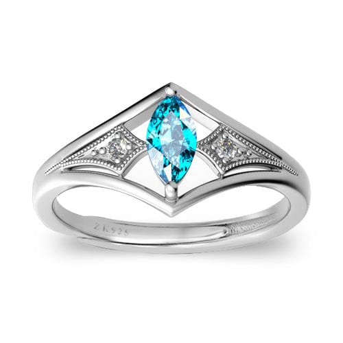Azure Marquise Elegance Ring