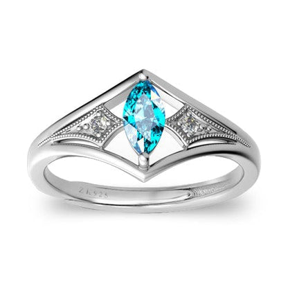 Azure Marquise Elegance Ring